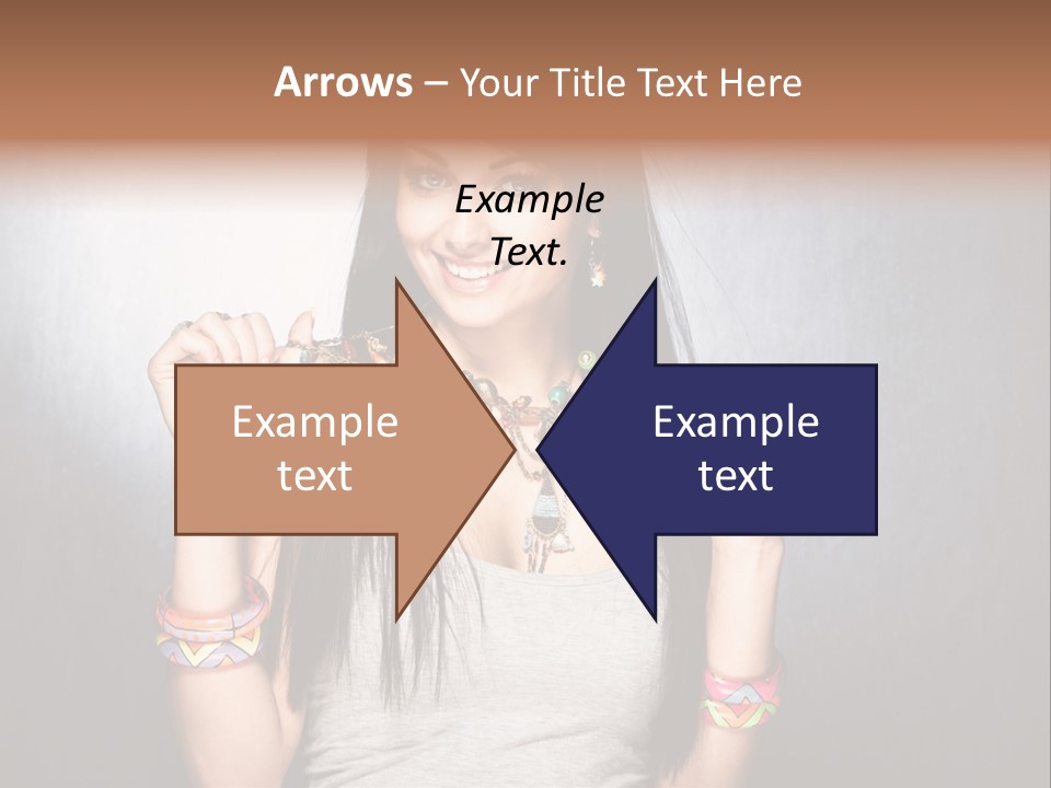 Wear Necklace Woman PowerPoint Template