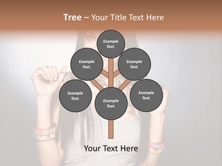 Wear Necklace Woman PowerPoint Template