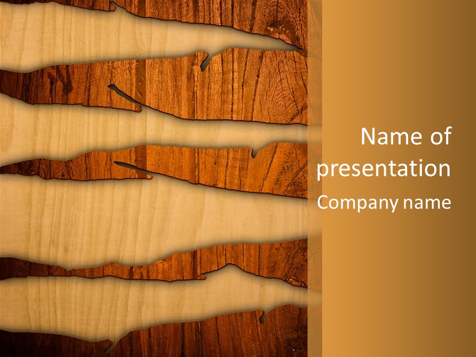 Hardwood Border Material PowerPoint Template