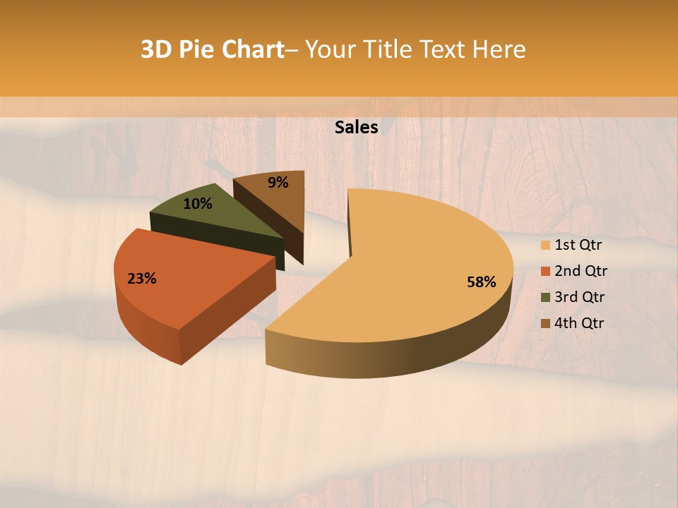 Hardwood Border Material PowerPoint Template