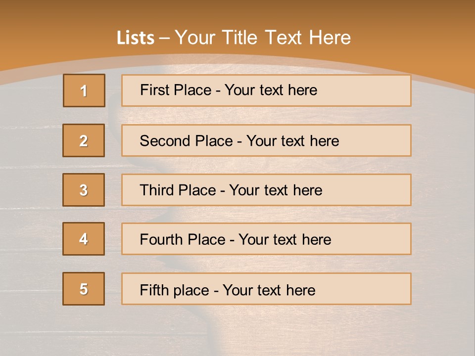 Board Slice Brown PowerPoint Template