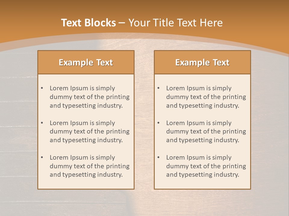 Board Slice Brown PowerPoint Template