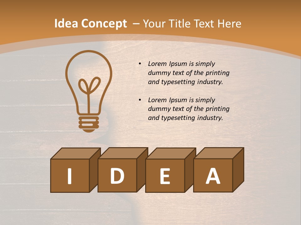 Board Slice Brown PowerPoint Template