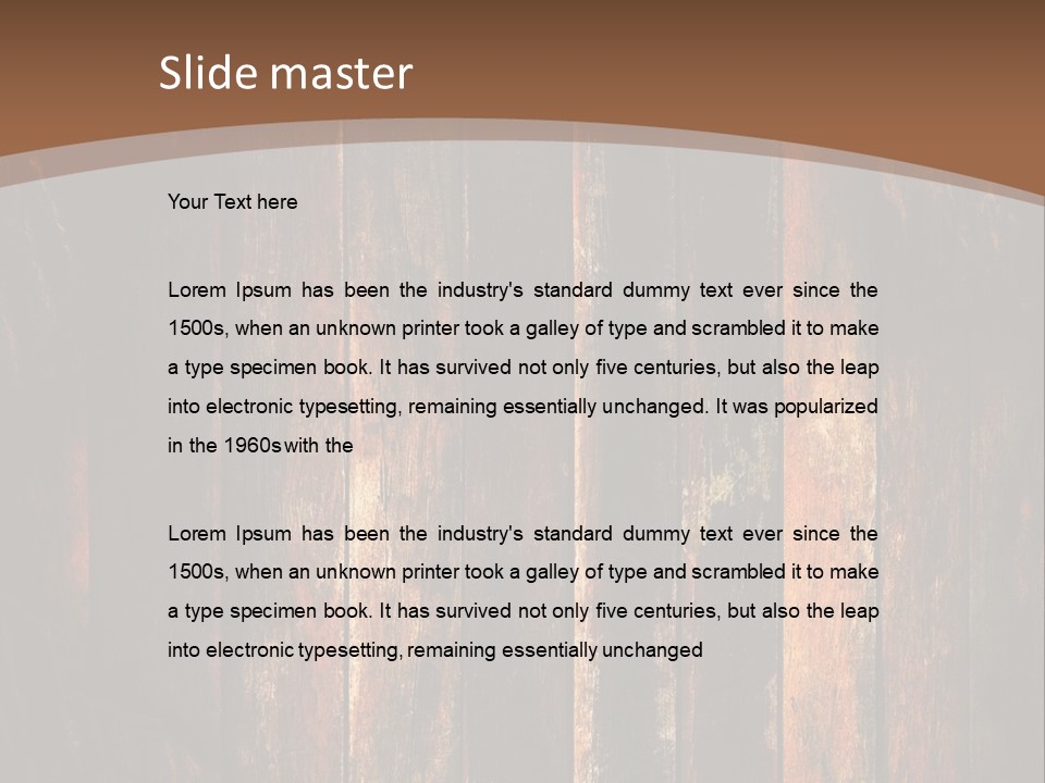 Parquet Lumber Blank PowerPoint Template