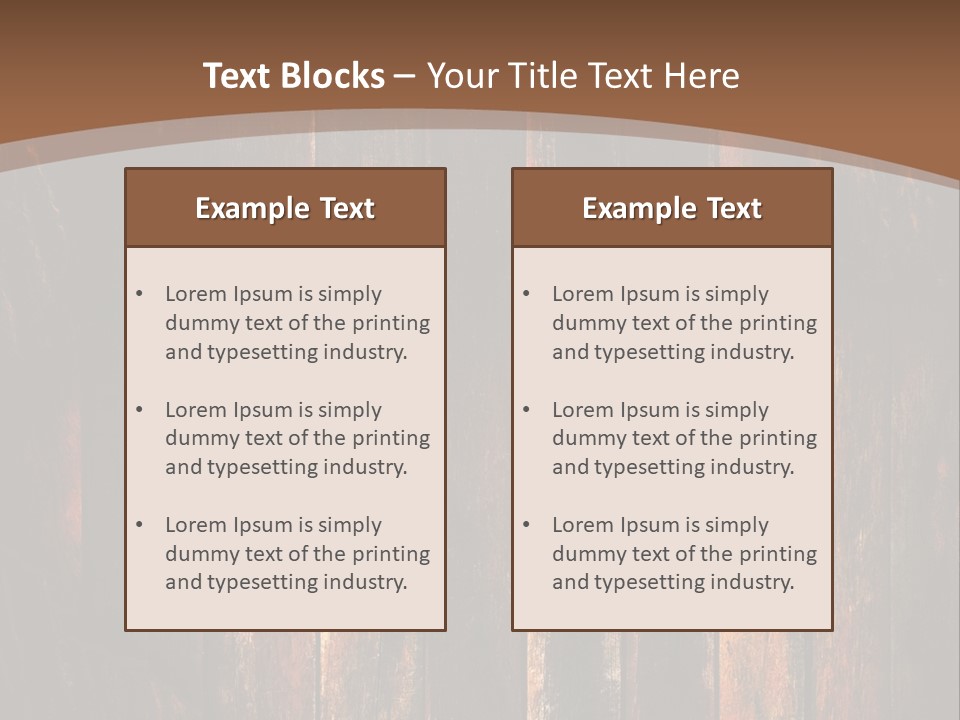 Parquet Lumber Blank PowerPoint Template