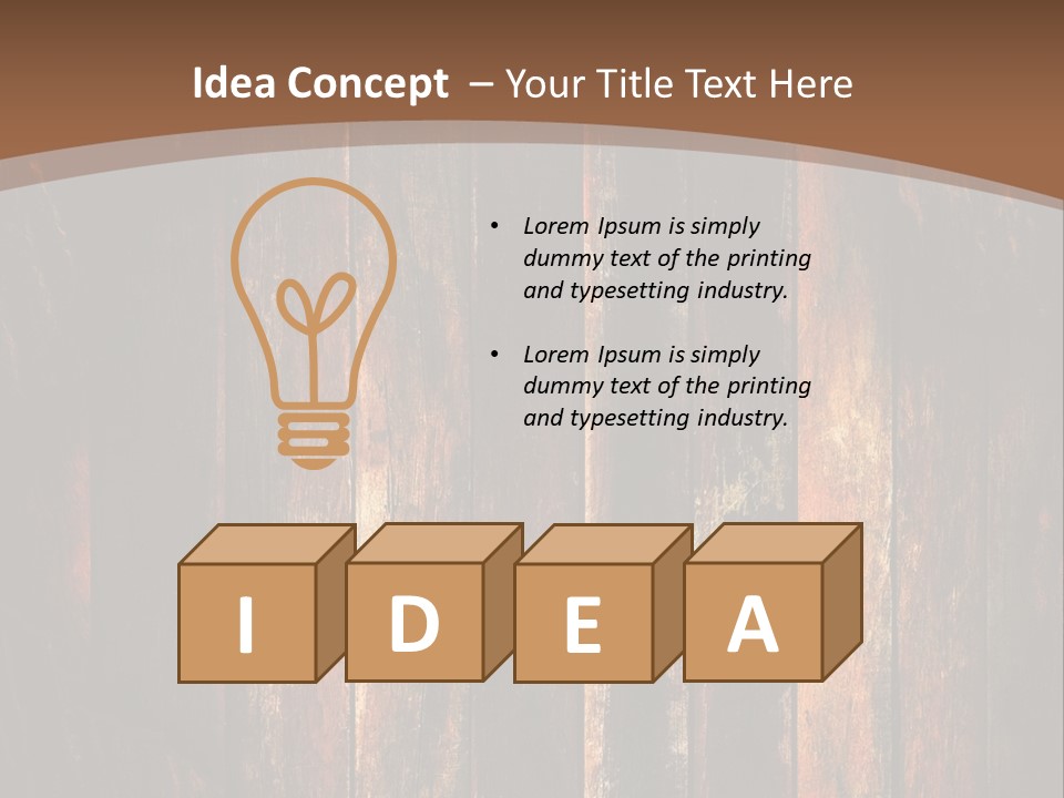 Parquet Lumber Blank PowerPoint Template