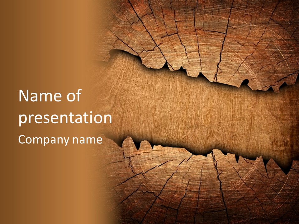 Tree Aged Tablet PowerPoint Template