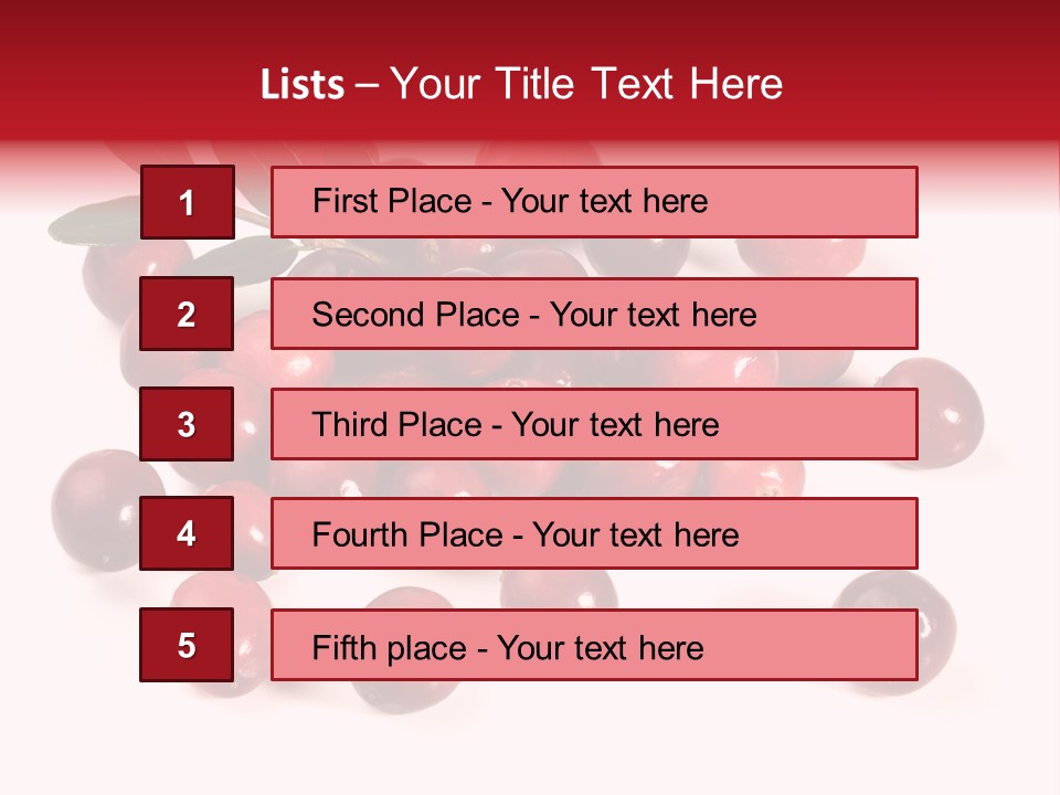 Frisch Obst Isoliert PowerPoint Template