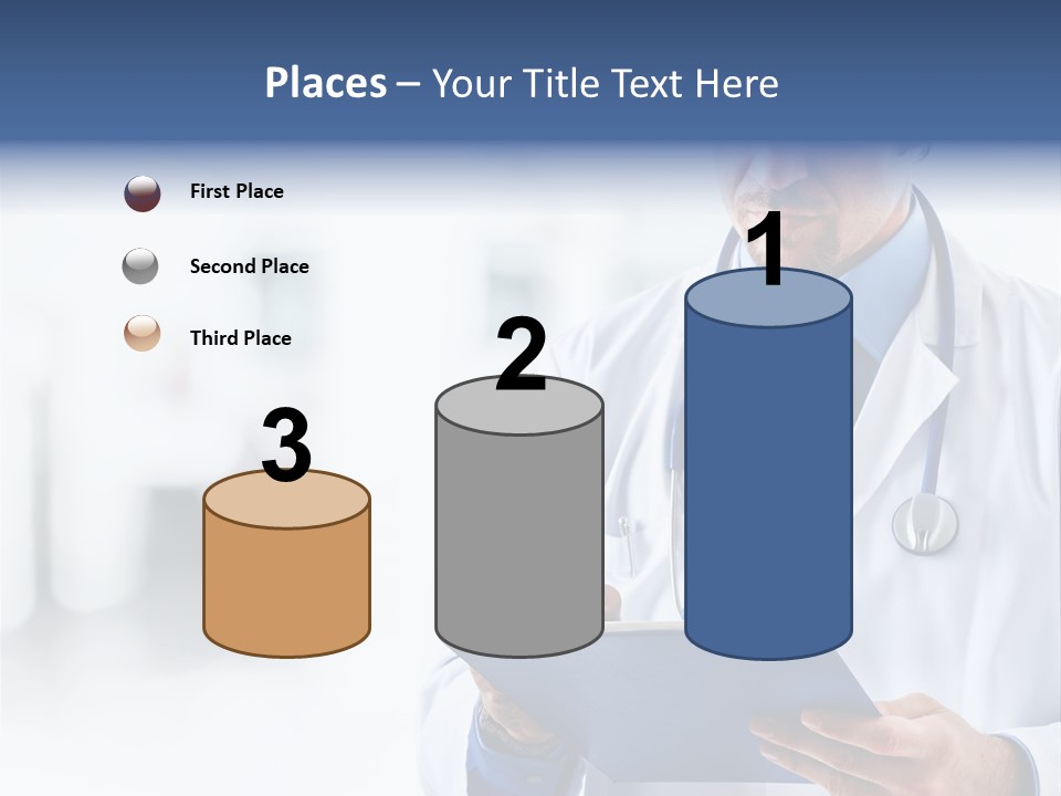 Serious Doctor Records PowerPoint Template