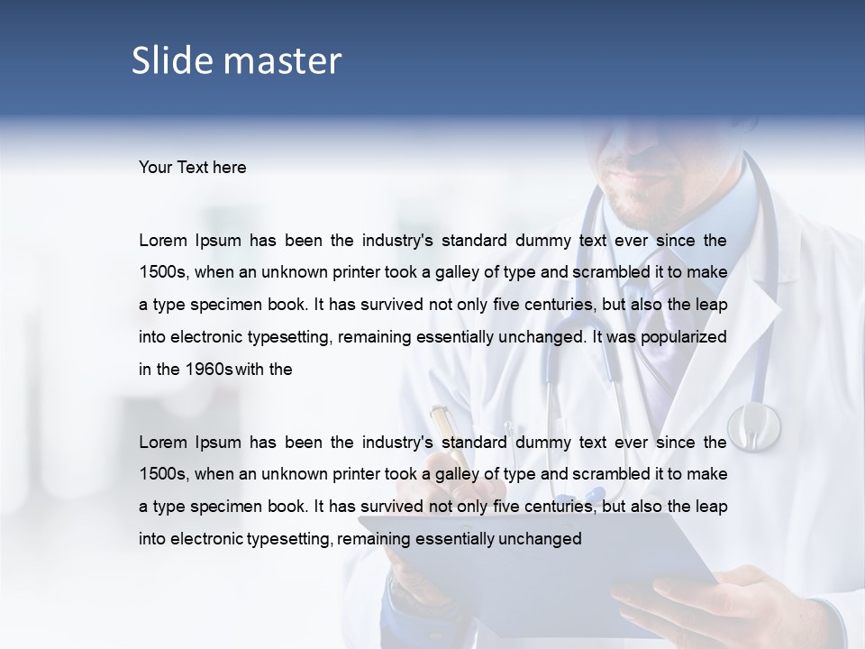 Serious Doctor Records PowerPoint Template
