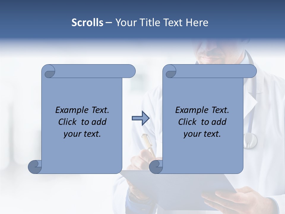 Serious Doctor Records PowerPoint Template