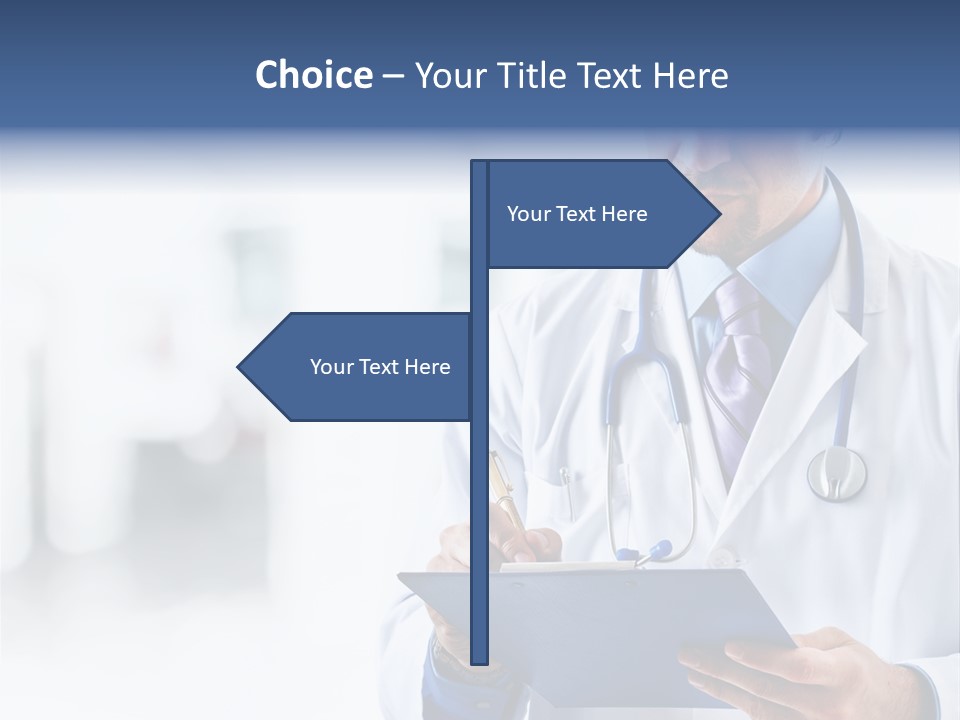 Serious Doctor Records PowerPoint Template