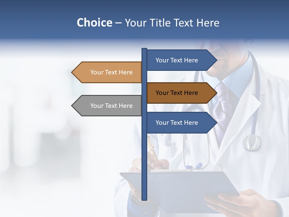Serious Doctor Records PowerPoint Template