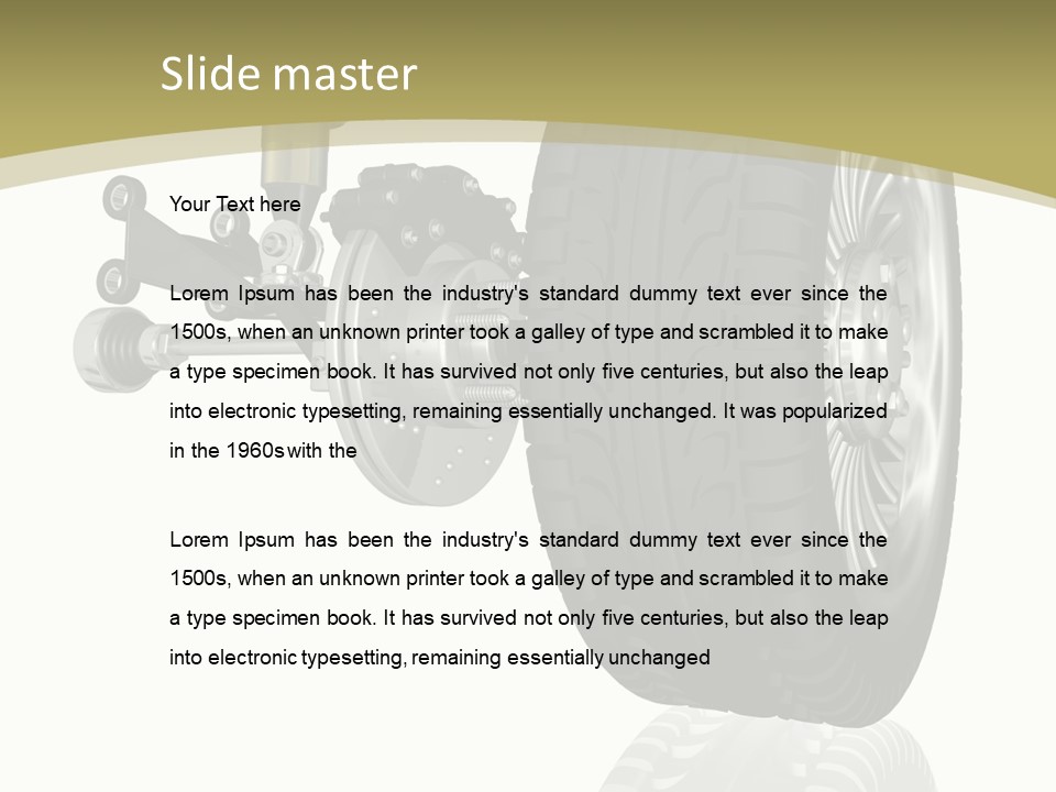 Moderne Voiture Acier PowerPoint Template