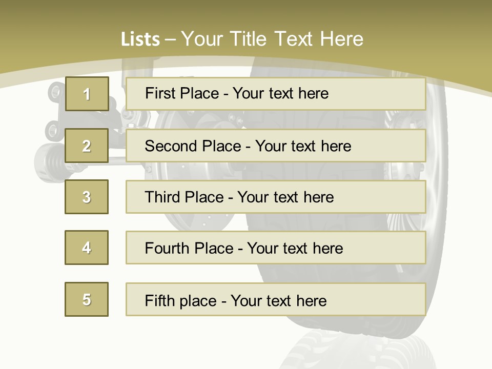 Moderne Voiture Acier PowerPoint Template