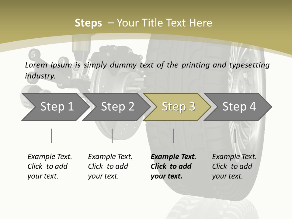 Moderne Voiture Acier PowerPoint Template