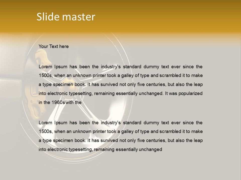 Brake Vehicle Design PowerPoint Template