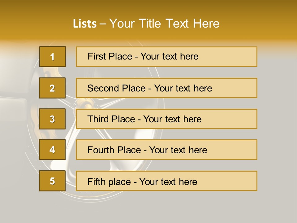 Brake Vehicle Design PowerPoint Template