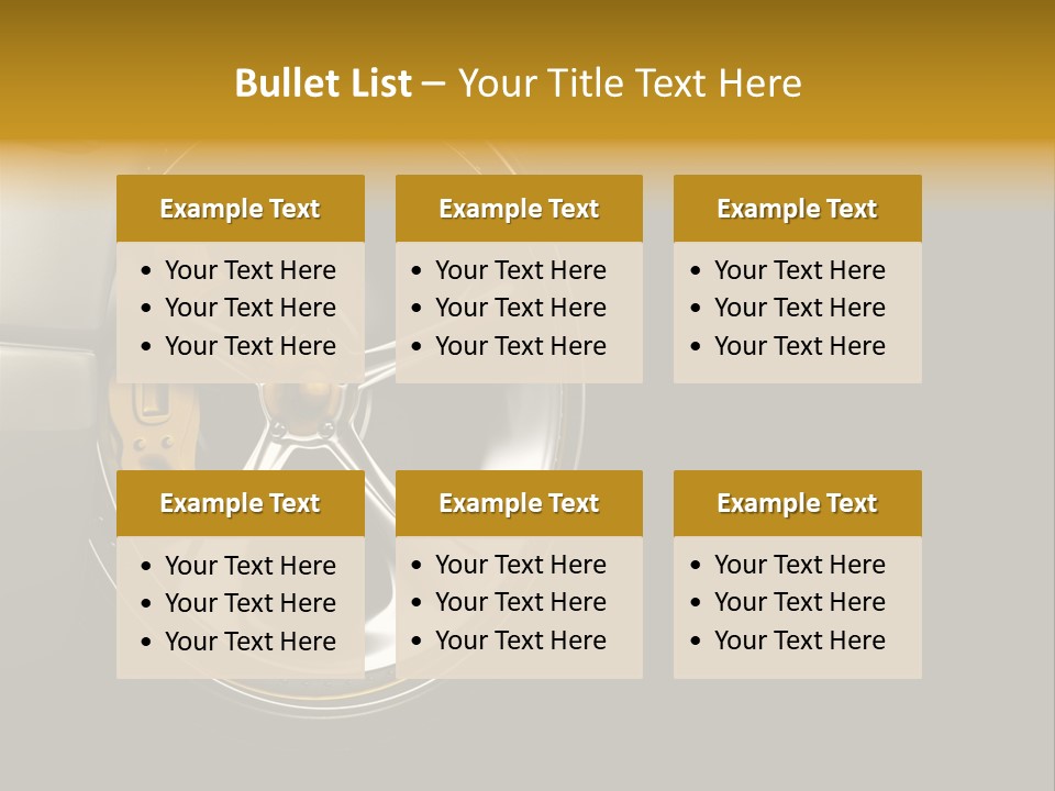 Brake Vehicle Design PowerPoint Template