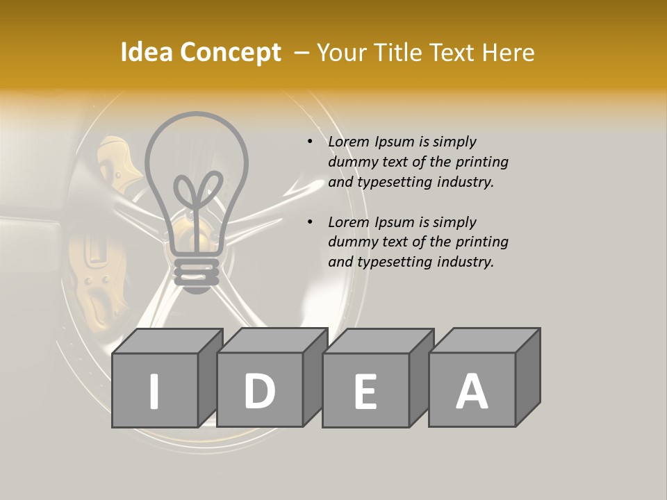 Brake Vehicle Design PowerPoint Template