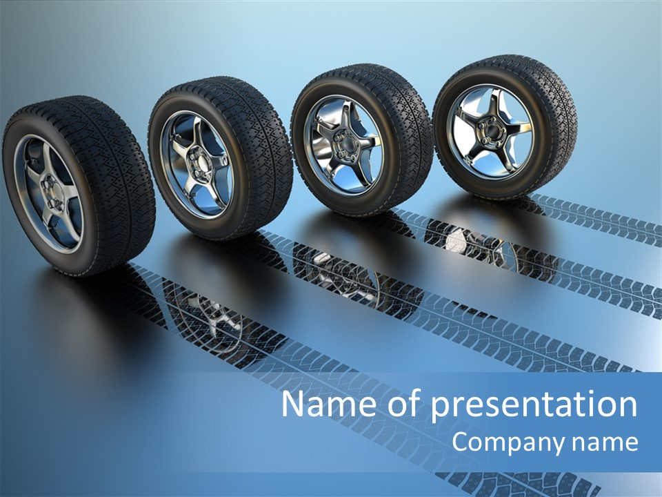 Wheel Tyre Round PowerPoint Template