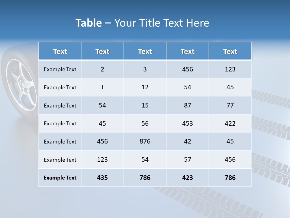 Wheel Tyre Round PowerPoint Template