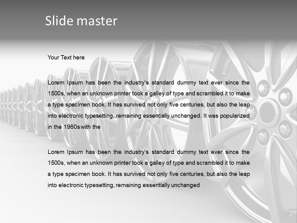 Silver Drive Fiber PowerPoint Template