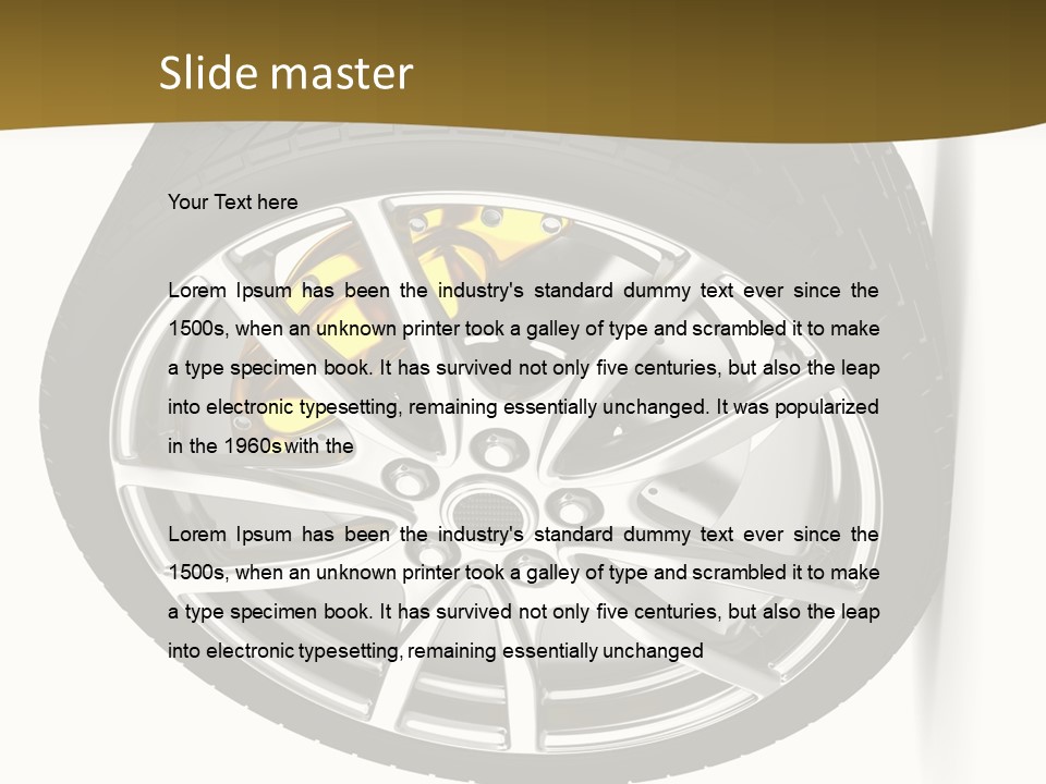 Sport Wheel Repair PowerPoint Template