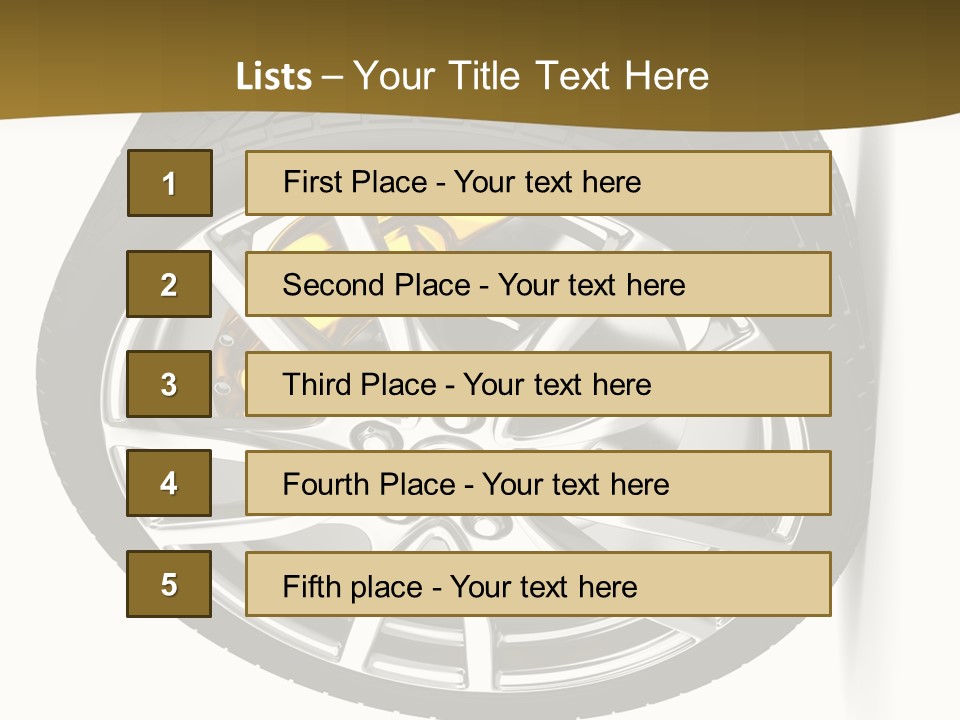 Sport Wheel Repair PowerPoint Template