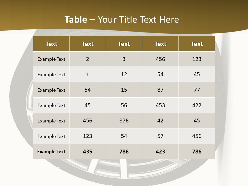 Sport Wheel Repair PowerPoint Template