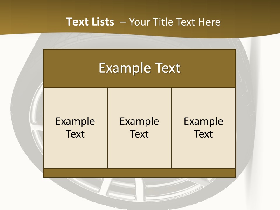 Sport Wheel Repair PowerPoint Template