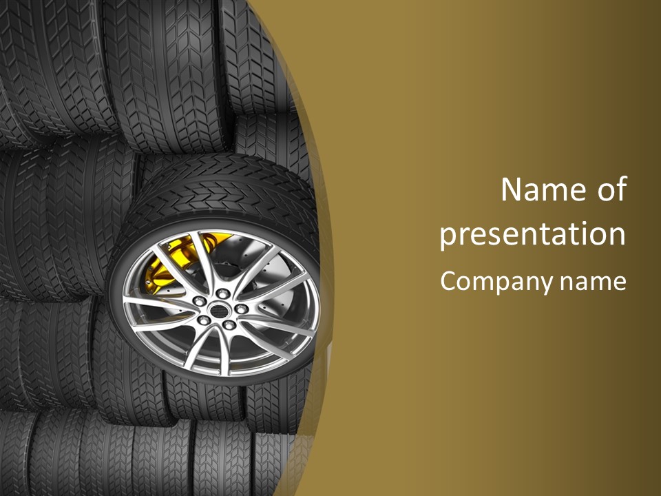 Speed Industry Tire PowerPoint Template