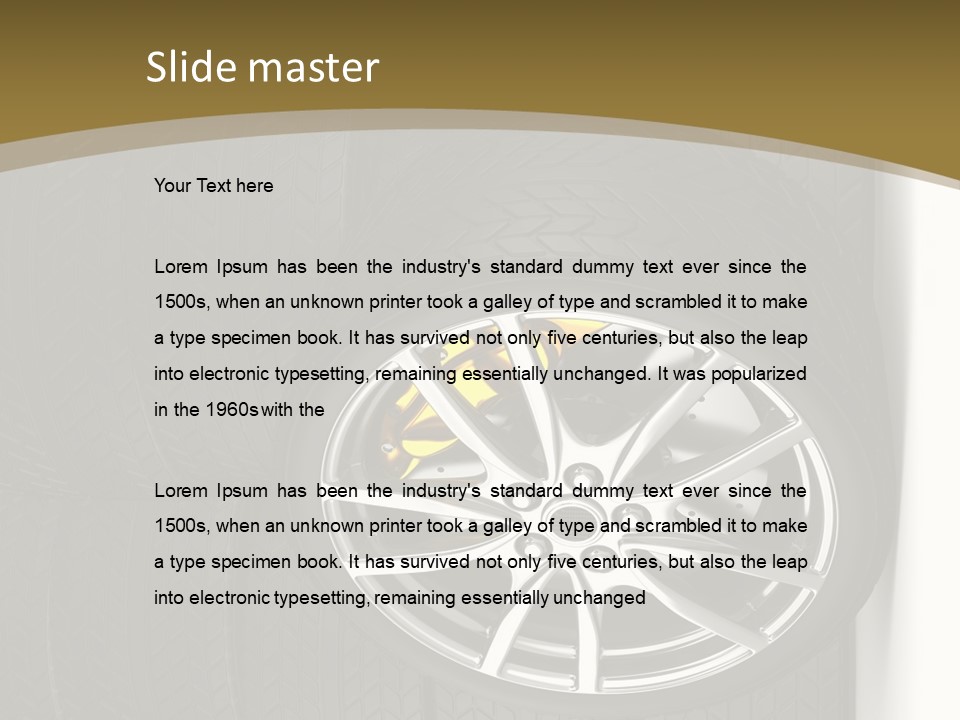 Speed Industry Tire PowerPoint Template