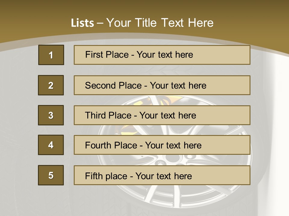 Speed Industry Tire PowerPoint Template