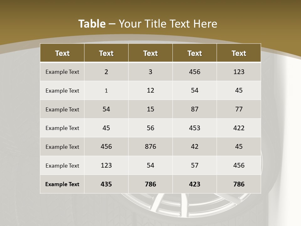 Speed Industry Tire PowerPoint Template