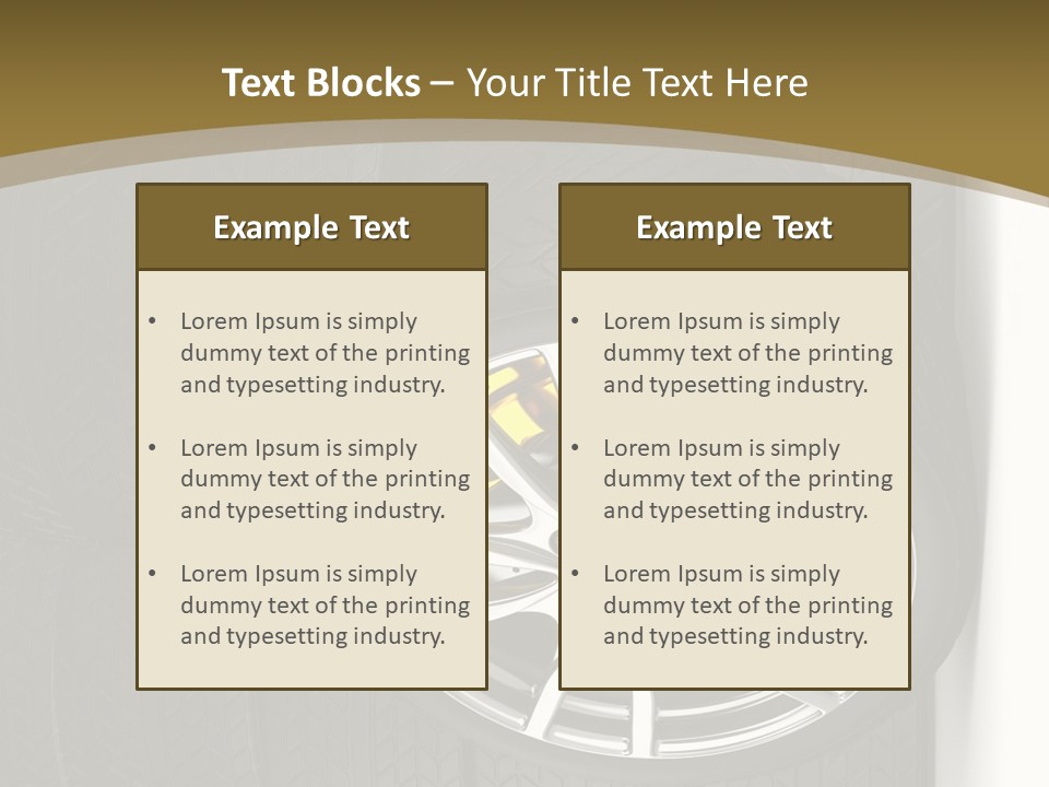 Speed Industry Tire PowerPoint Template