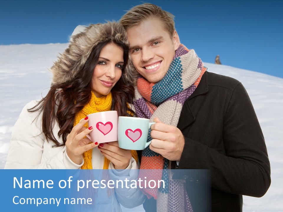 Liebe Tee Winterzeit PowerPoint Template