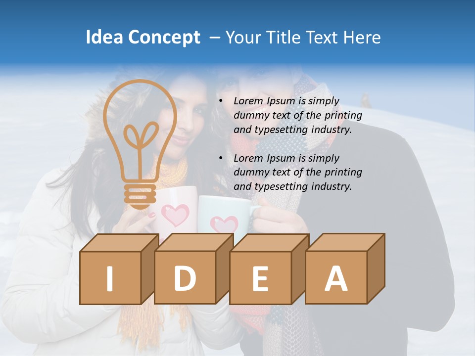 Liebe Tee Winterzeit PowerPoint Template