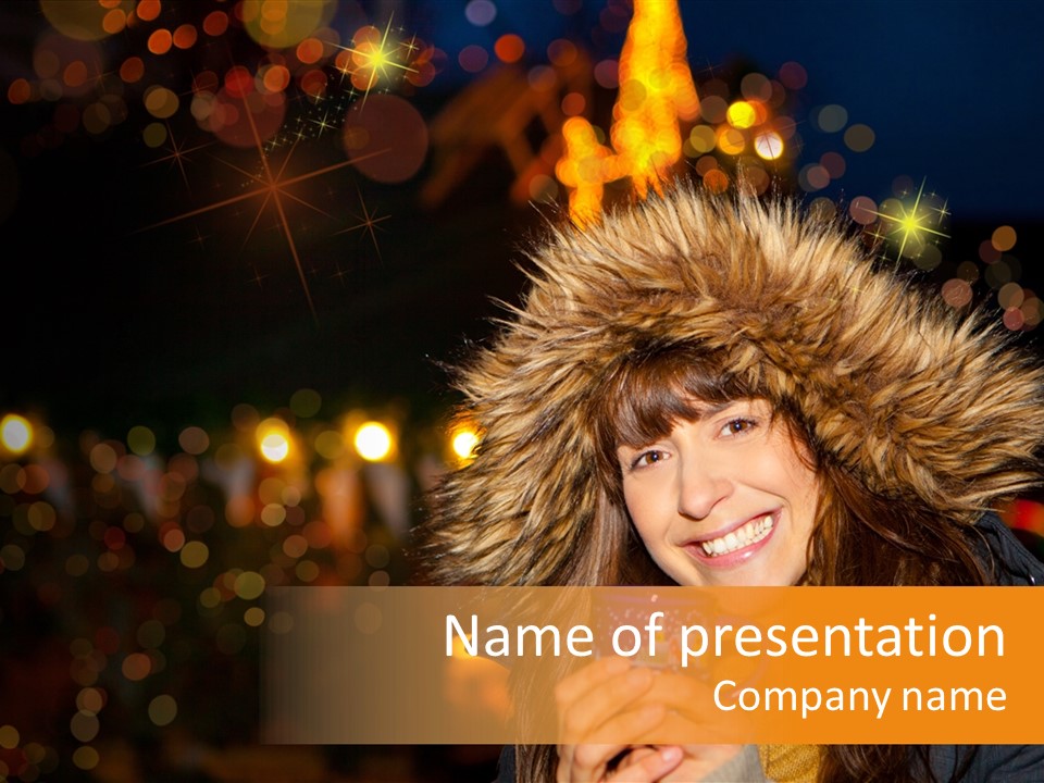 Kalt Weihnachten Stehen PowerPoint Template