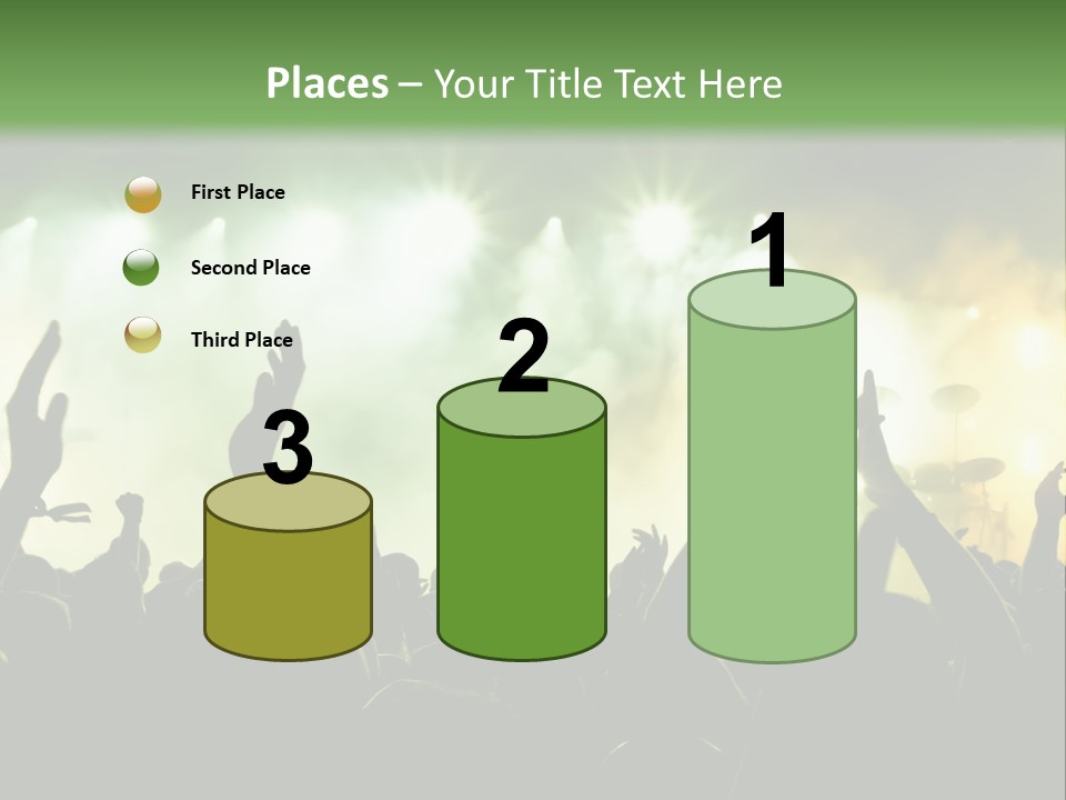 Menschenmenge Ereignis Nacht PowerPoint Template