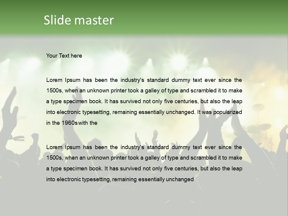 Menschenmenge Ereignis Nacht PowerPoint Template