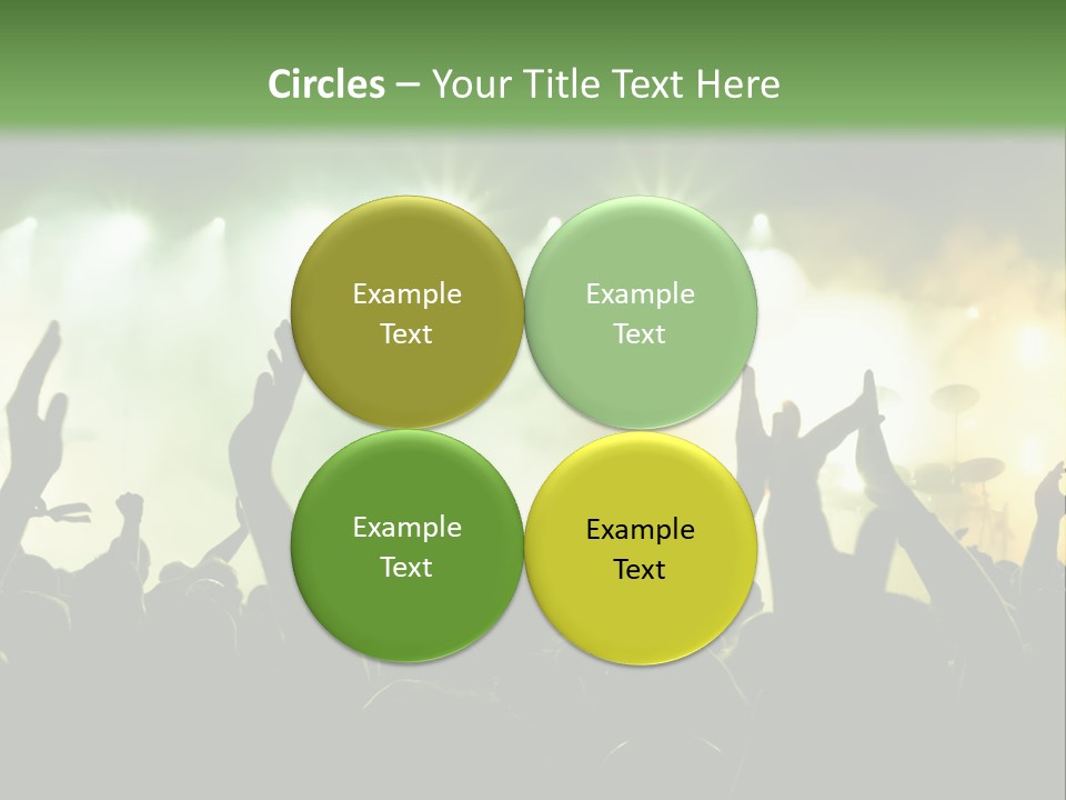 Menschenmenge Ereignis Nacht PowerPoint Template