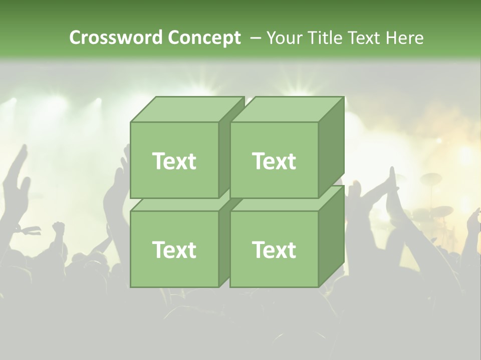 Menschenmenge Ereignis Nacht PowerPoint Template