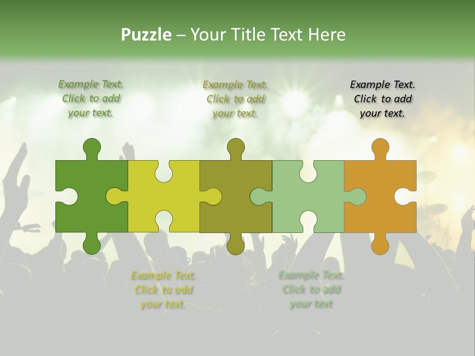 Menschenmenge Ereignis Nacht PowerPoint Template