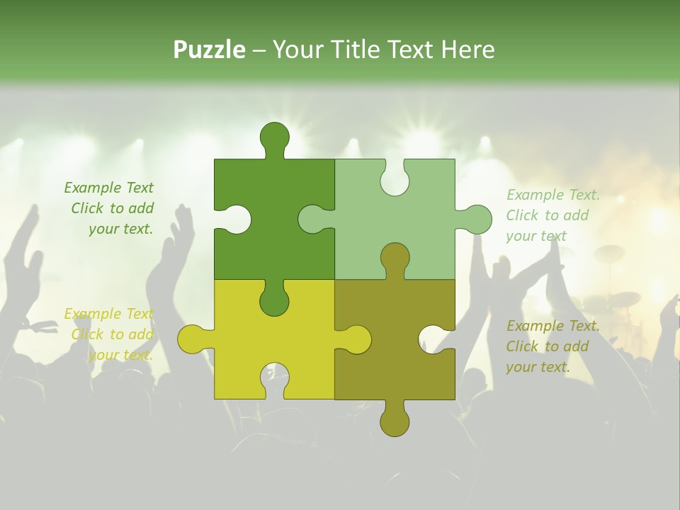 Menschenmenge Ereignis Nacht PowerPoint Template