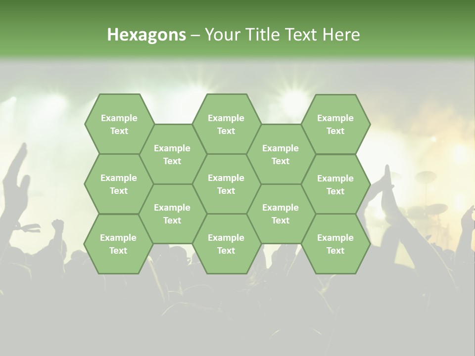 Menschenmenge Ereignis Nacht PowerPoint Template