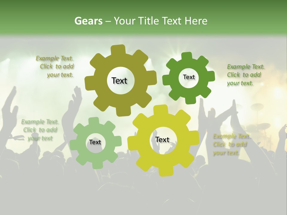 Menschenmenge Ereignis Nacht PowerPoint Template