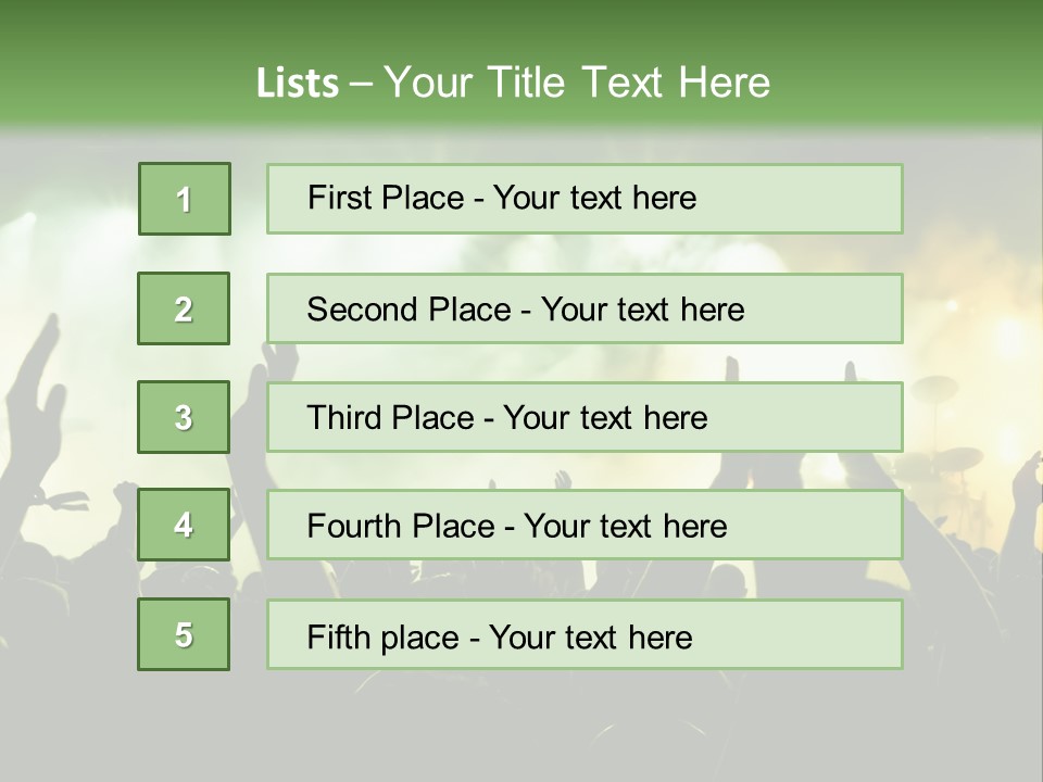 Menschenmenge Ereignis Nacht PowerPoint Template