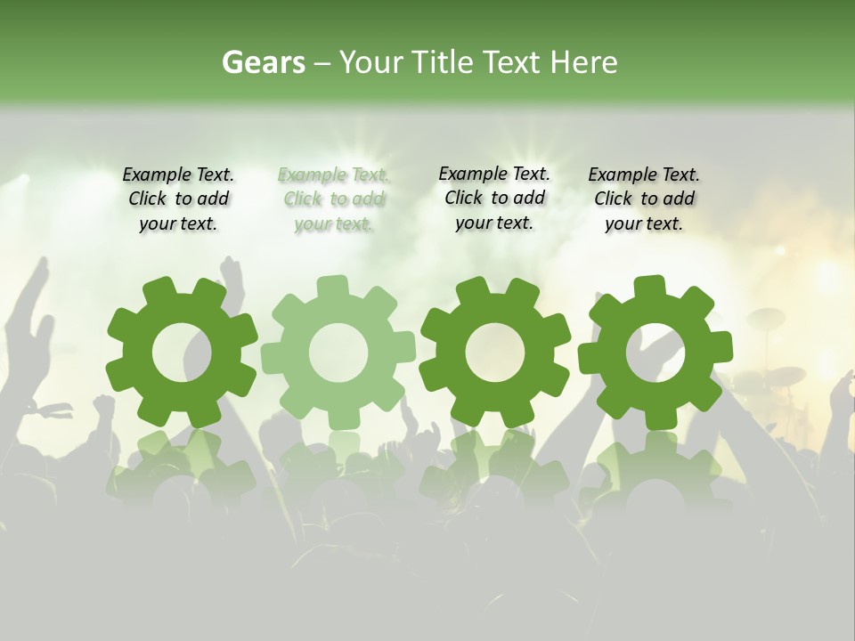 Menschenmenge Ereignis Nacht PowerPoint Template