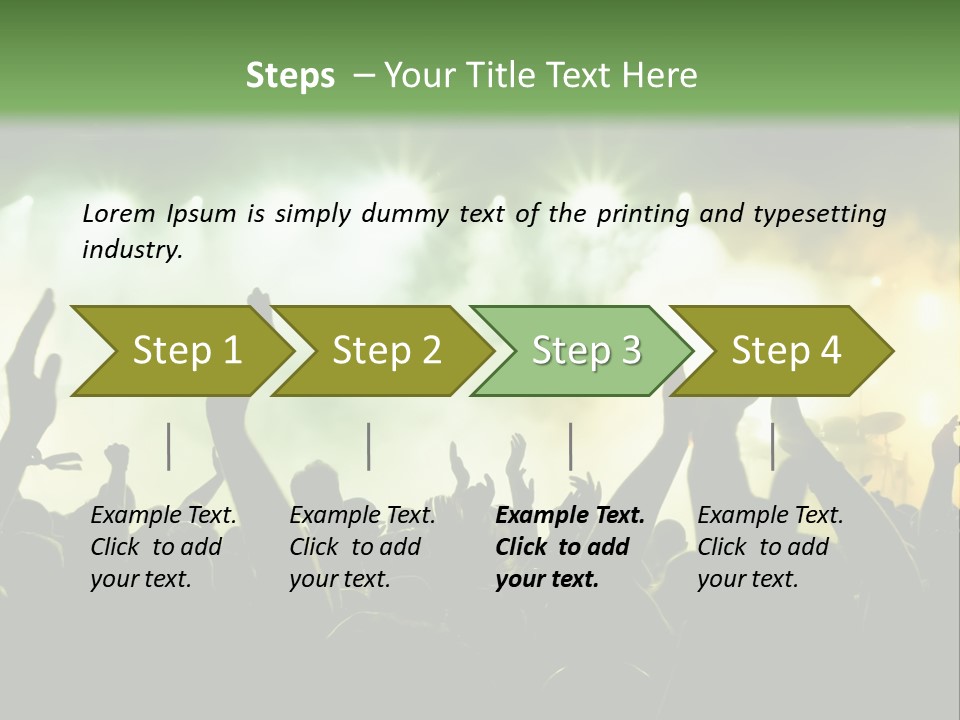 Menschenmenge Ereignis Nacht PowerPoint Template
